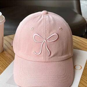 Pink Bow Baseball Cap